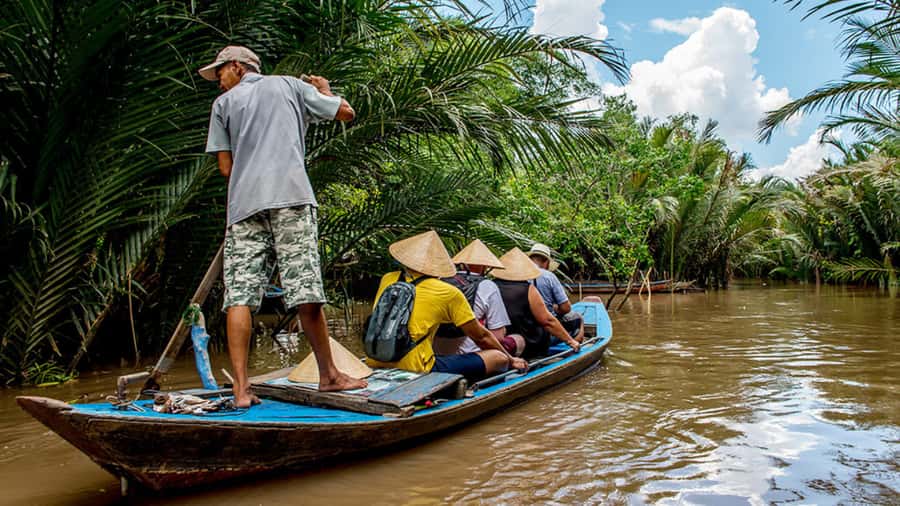 1 Day Mekong Tour: Cai Rang Floating Market & MyTho-Ben Tre - Hand-rowed sampan cruising and the canal maze feeling