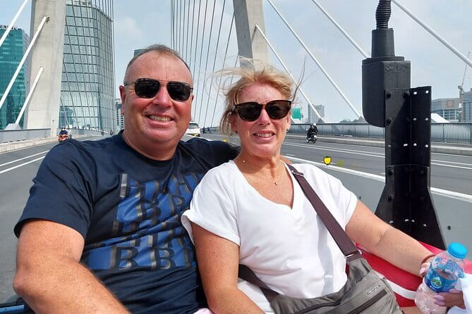Explore HCMC by US Army Jeep: History & Food - Bitexco Financial Tower and Ba Son Bridge: modern Vietnam between monuments