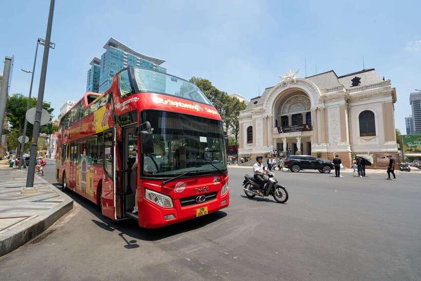 Ho Chi Minh City: Hop-On Hop-Off Bus Tour by Vistra - Getting On: Redeeming at the Saigon Opera House