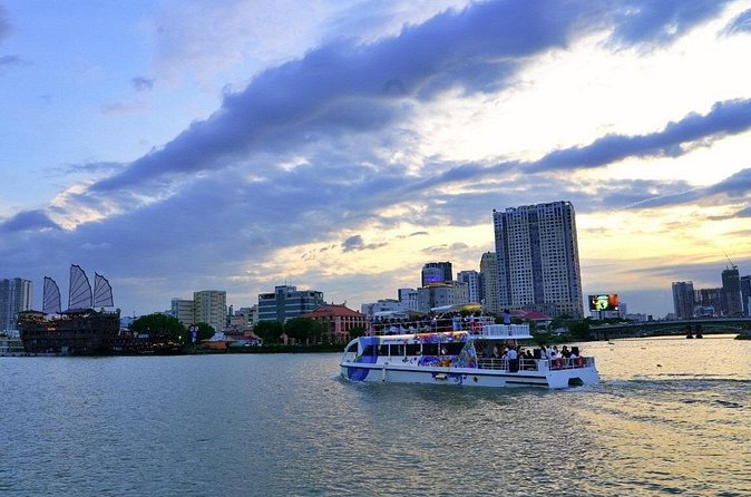 Ho Chi Minh City Lively Saigon River Sightseeing Cruise - Nguyễn Huệ from the river: modern city energy with evening vibes