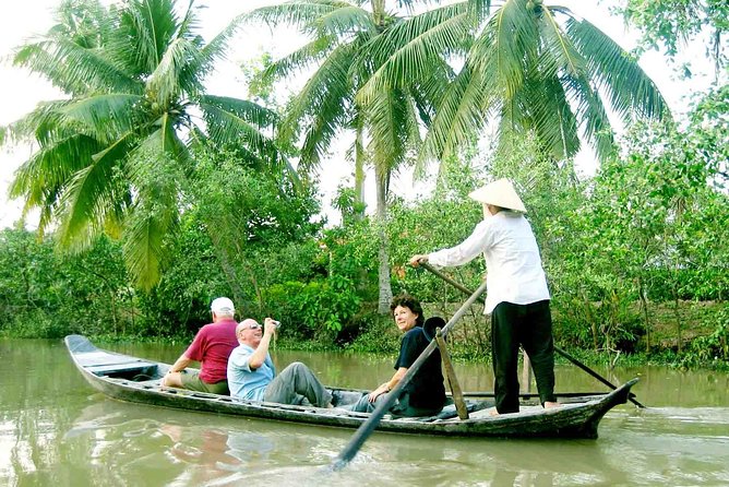 Mekong Delta Floating Market Luxury Group Tour - On the water: motorized cruise + rowing sampan