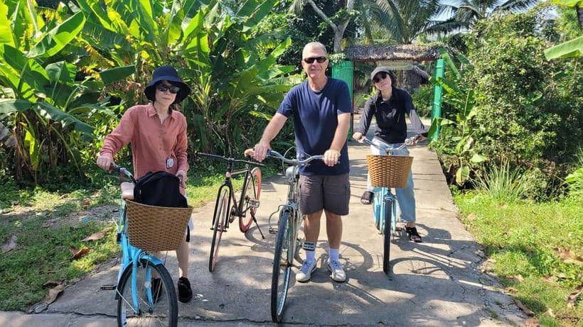 Mekong Delta Nature Private Day Trip: Bicycle-Kayak-Cano... - Cycling rice fields and reaching Xom Trau Pagoda