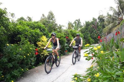 Off The Beaten Track The Mekong By Bike,boat & Kayak Day Trip - Bike time in Mekong villages: Trek/Giant gears and real river-bank riding
