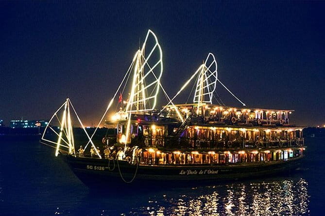 Saigon After Dark Foodie Tour by Army Open Air Jeep 4 Hours - Stop 1: Saigon Opera House and Nguyen Hue Walking Street lights