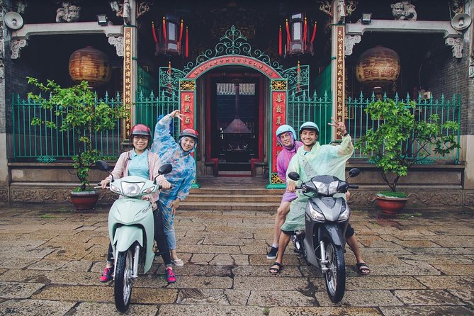 Saigon On 2 Wheels - Getting set up: scooters, helmets, English guides, and a small group