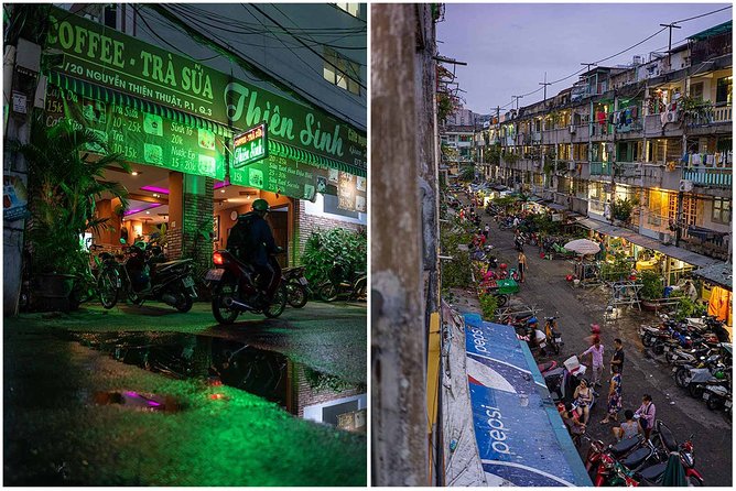 Sundown in the Colony Photo Tour - Stop 2: Ho Thi Ky Flower Market under fluorescent glow