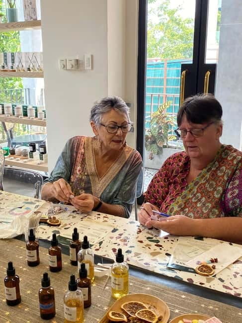 Vietnam: Perfume Making Workshop with Take-Home Bottle - The calm garden setting helps your nose do the job